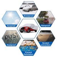 KouKou Truck Cover Waterproof All Weather, 6 Layers Full Pickup Cover, Universal fit SuperCrew Crew Cab Long Bed Titan, Tundra, F250, F350, Ram 2500 3500 ect. (243-250 inches)