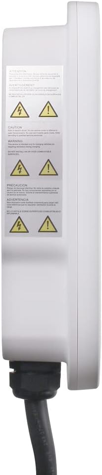 Leviton Level 2 EV Charger, 48 Amp, 208/240 VAC, 11.6 kW Output, 18' Charging Cable, Indoor/Outdoor Hardwired EV Charging Station, EV480 EVSE