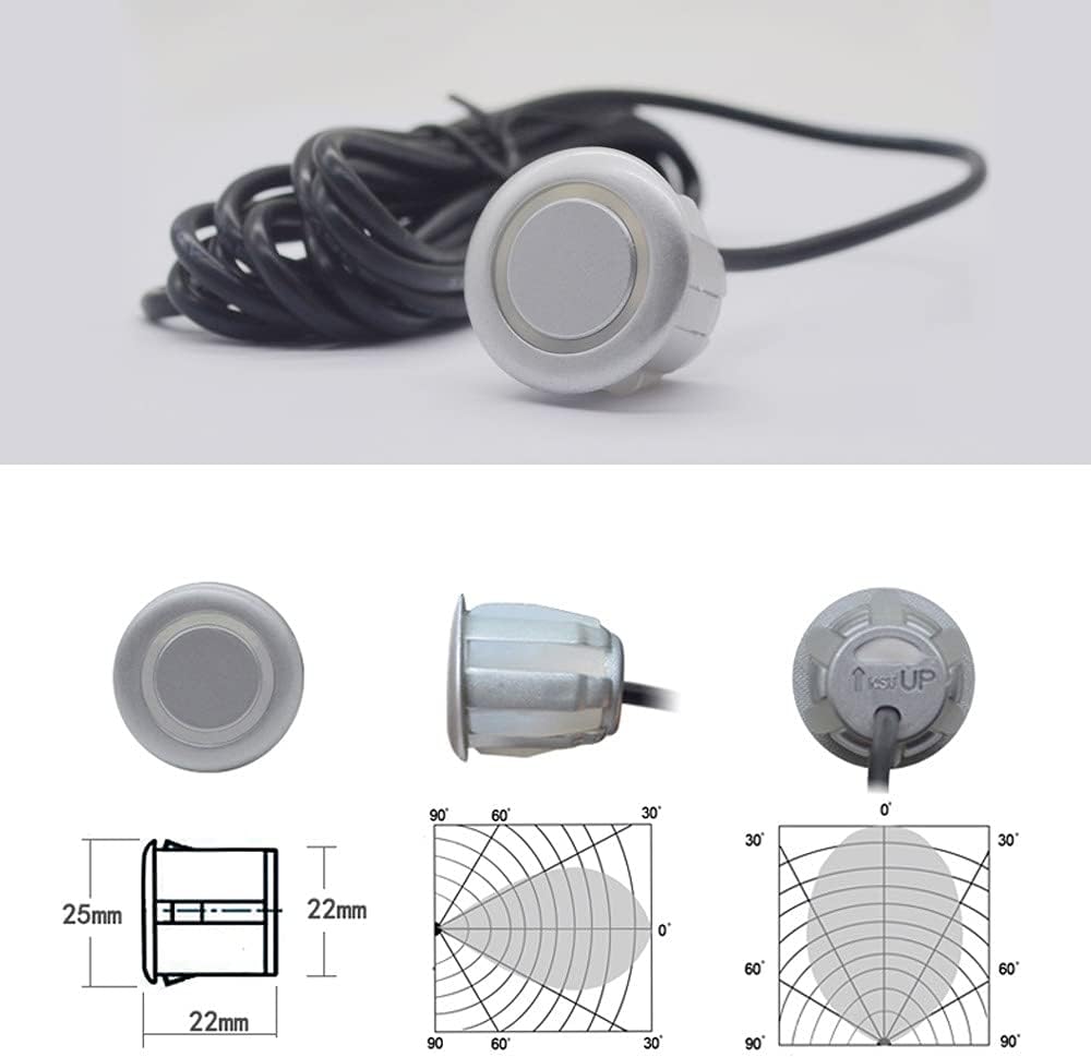 Car Parking Sensors Kit Reverse Radar parktronic System Auto Electronics Vehicle Back Assistant Reverse 8 Sensor (Dark Blue)