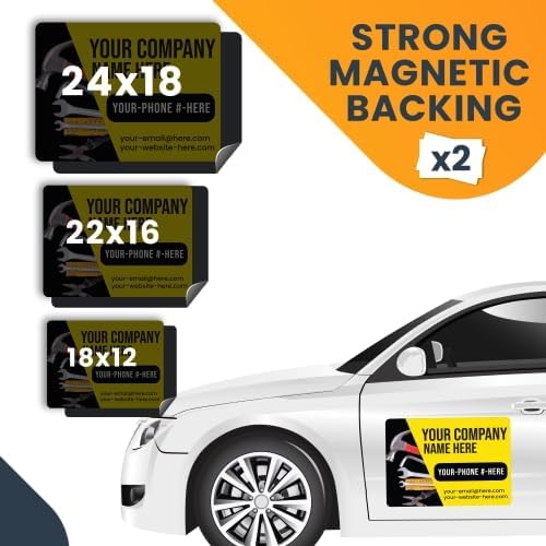 Magnet Me Up Customizable and Personalized Automotive Magnet Decals (12โx18โ Builder Rectangle)