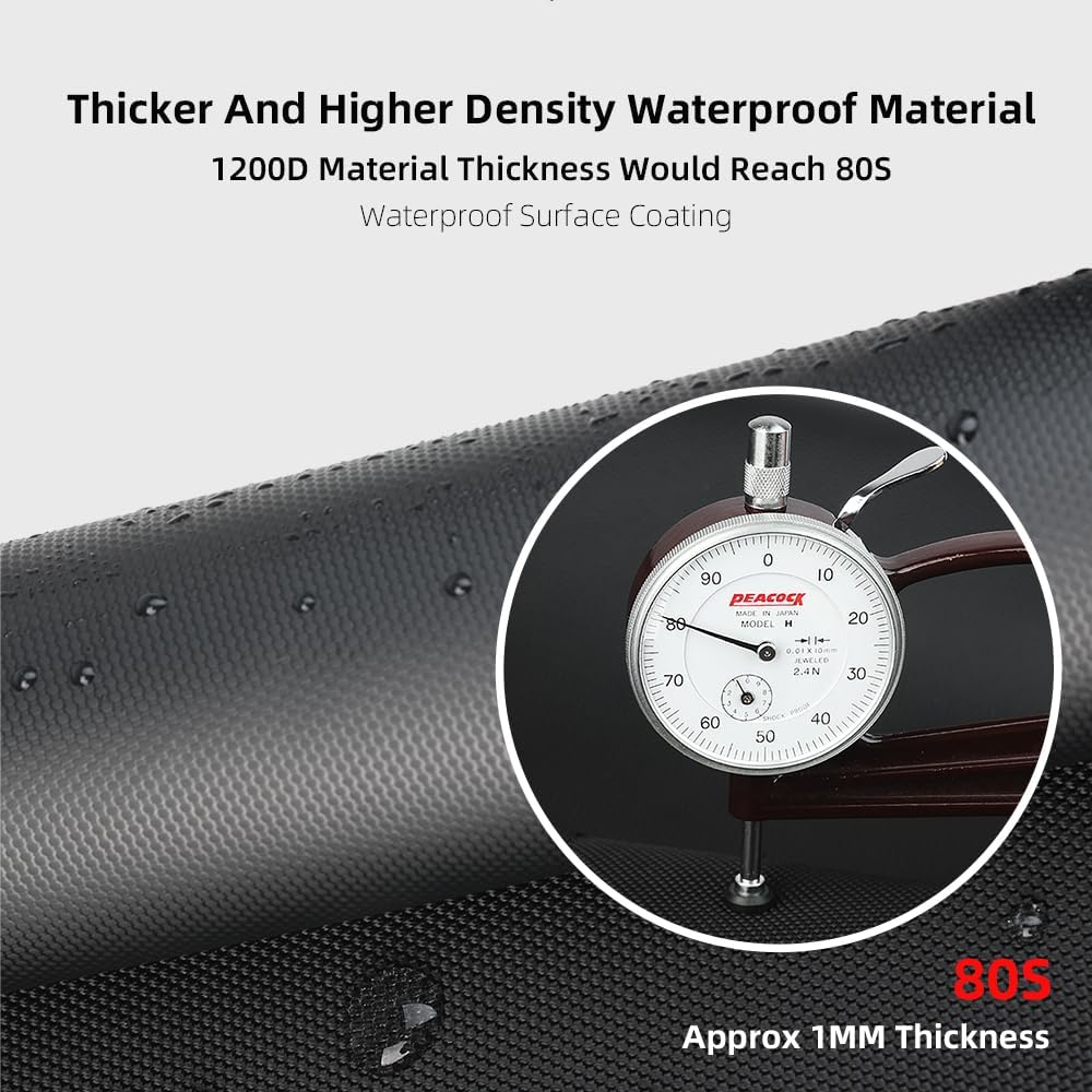 Rhinowalk Motorcycle Saddlebag Waterproof Luggage Bag Quick Release Motorcycle Side Bag 25L Fits Most Adventure and Sports Bike Motorbike Racks (Black, 1 pcs)