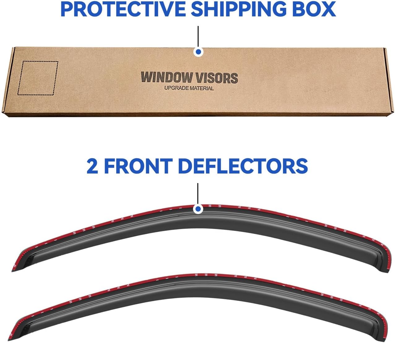 in-Channel Window Visors Rain Guards Shield for 1997-2004 Dodge Dakota Regular Cab, 2Pcs Window Vent Wind Deflectors Visors Shades for 97-04 Dakota