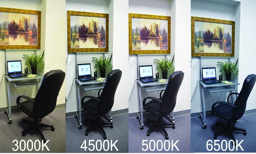 4 FT 6500K 72W LED Vapor Tight Lights | Commercial Indoor/Outdoor Hardwired IP65 Waterproof Fixtures | 8000 Lumens | Detachable LED Strips (4-Pack)