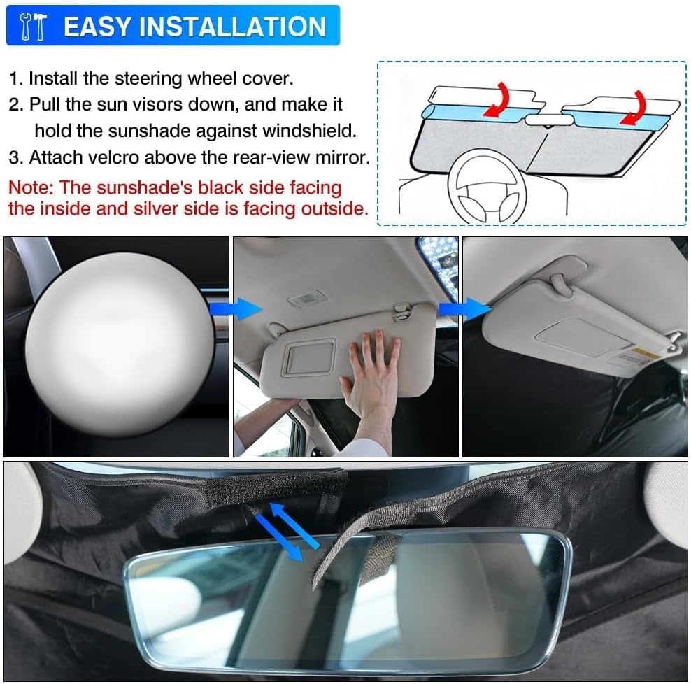 KUST Windshield Sun Shade Custom Fit for 2019-2024 2025 2026 Acura RDX Accessories Windshield Sunshade Window Shade Sun Visor Protector Foldable Blocks UV Rays Keep Your Car Cooler