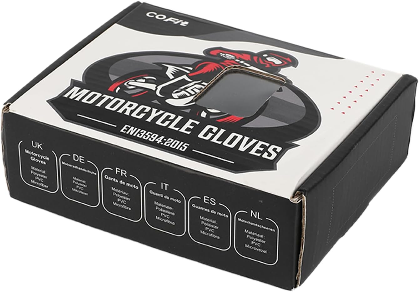 COFIT Motorcycle Gloves for Men and Women, Full Finger Touchscreen Motorbike Gloves for BMX ATV MTB Riding, Road Racing, Cycling, Climbing, Motocross - Black XL