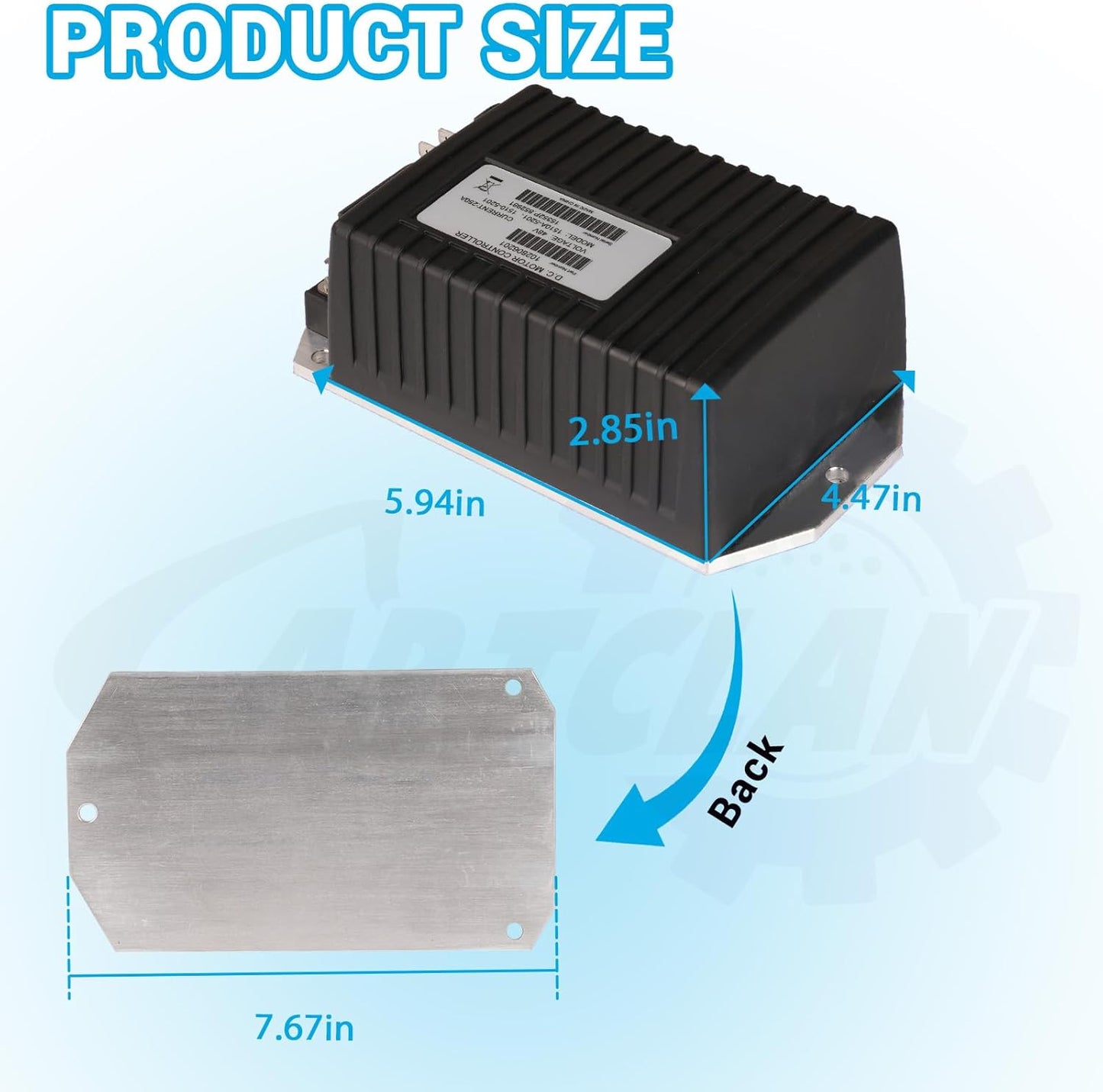 48V 250A Club Car DC Motor Controller, Golf Cart DC Motor Controller Speed Controller Suitable for Club Car Precedent/DS Golf Carts