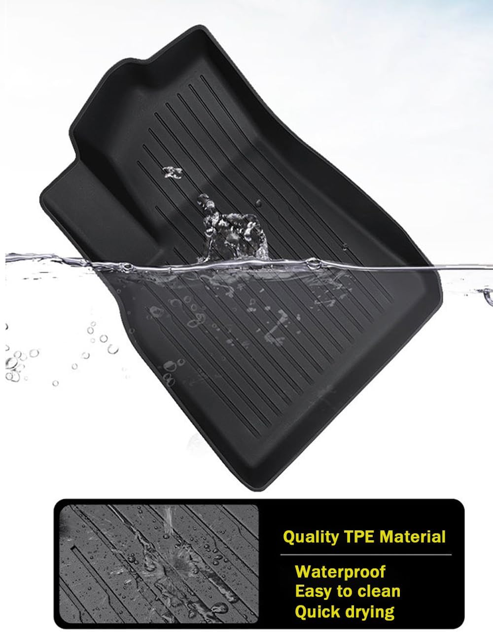 RAV4 Floor Mats Compatible with 2025 2024 2023 2022 2021 2020 2019 Toyota RAV-4,All Weather Protection Waterproof Durable Anti-Slip Odorless Custom-fit TPE Floor Liner Front and Rear Row Set