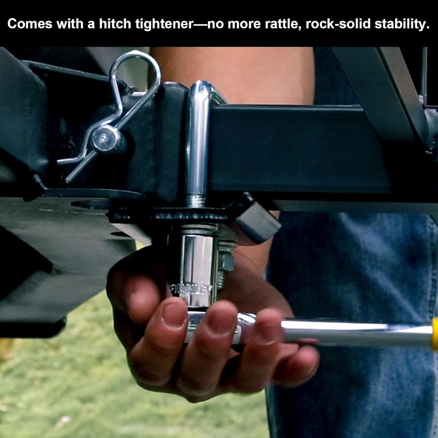 WEIZE Folding Hitch Mount Cargo Carrier Basket 53" X 19" + Waterproof Cargo Bag, Hauling Weight Capacity of 500 Lbs fit on 2 Inch Receiver, with Hitch Stabilizer, Net and Straps