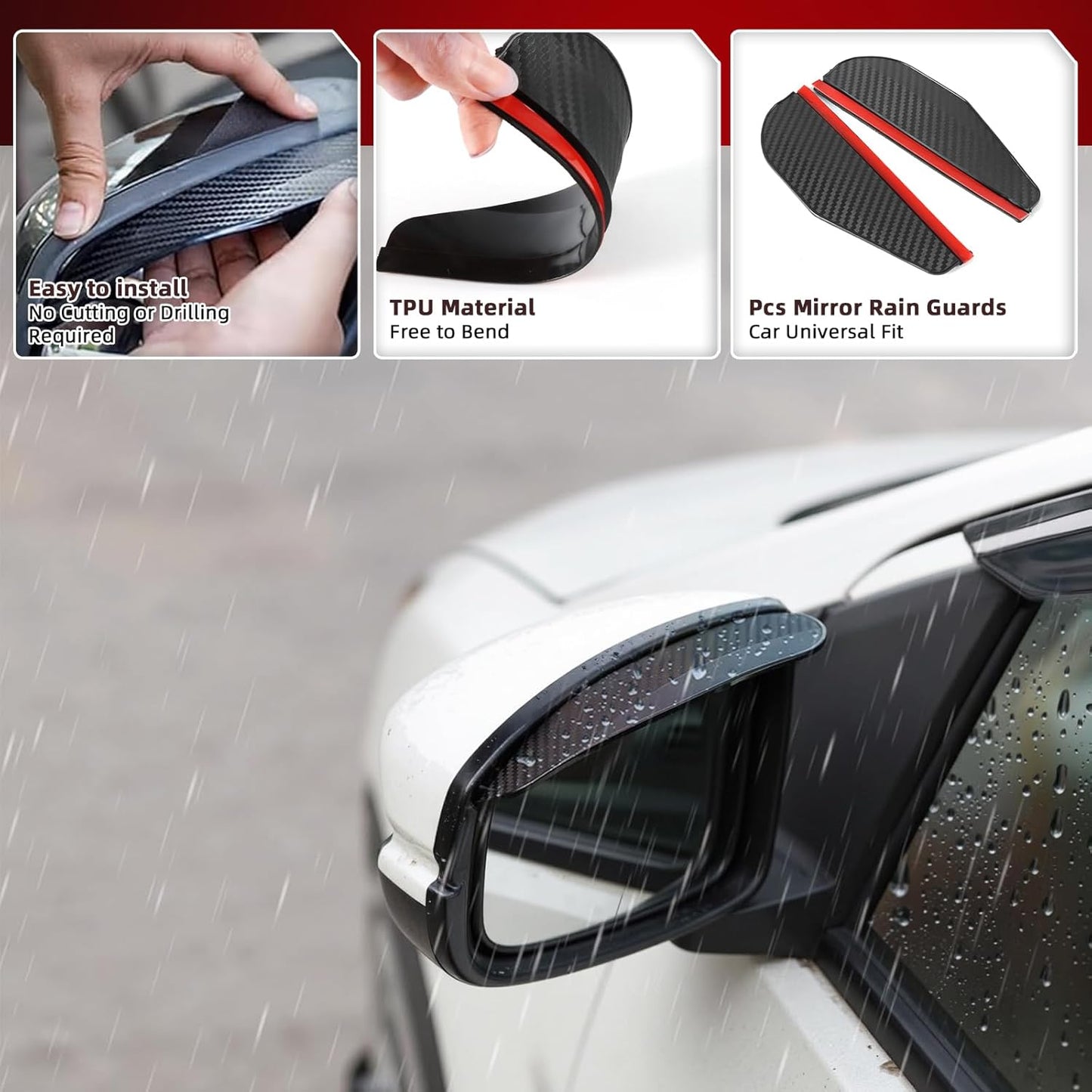 in Channel Rain Guards Fit for Chevrolet Chevy Blazer 2019 2020 2021 2022 2023 2024 2025, Smoke Tinted Side Window Wind Deflectors, Vent Window Visors Shades Shield, 4pcs