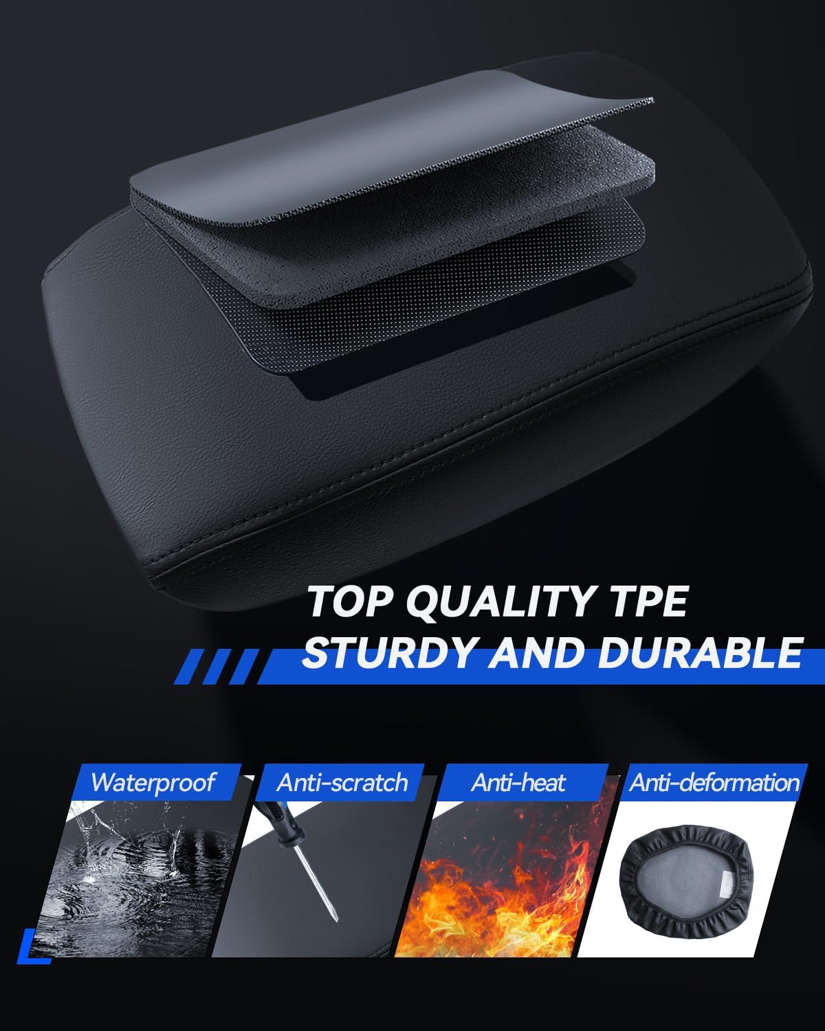 Armrest Cover for Hyundai Tucson 2025 Accessories Center Console Middle Lid Pad Protector for Car Elbow Rest