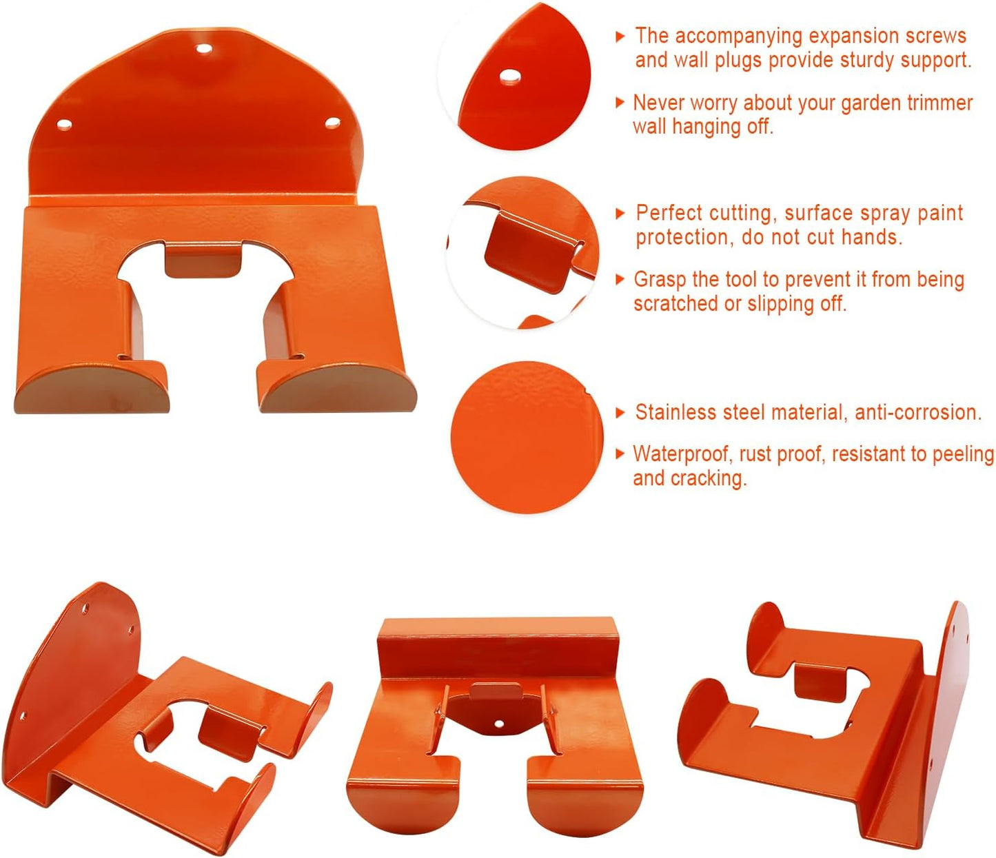 Garage Organization Weedeater Hanger,2 Pack Weed Eater Hanger For Wall, Heavy Duty Weed Wacker Hooks, Garage Organization Storage Shed Organizer Mounted Trimmer Rack