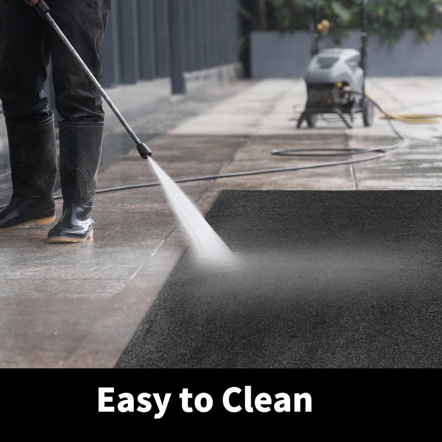 HOMBYS Extra Large Garage Floor Mat for Under Car,Floor Mats for Garage with Rubber Backing,Non Slip Garge Rug,Waterproof Backing Garage Carpet,Motorcycle Absorbent Oil Spill Mat,7'9"x16'