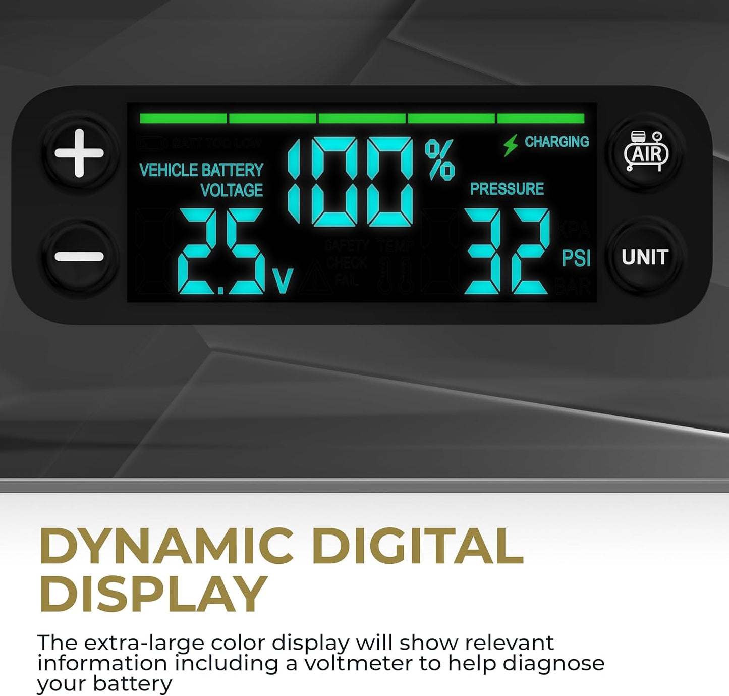 HALO Bolt Ultimate 3 Portable Car Battery Jump Starter | 130 PSI Air Compressor, 55.5Wh USB Power Bank, Large Display, Emergency Floodlight & Charger, Jumps Cars SUVs & Trucks, Inflates Tires — Purple