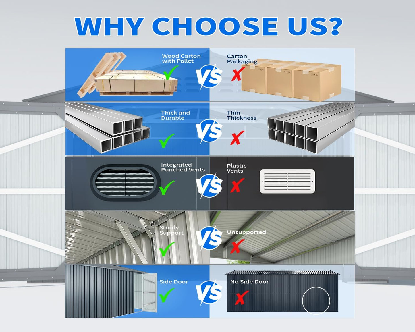 20x13 Metal Shed, Metal Garage Building with 2 Lockable Doors, Prefab Garage Shed with 4 Air Vents, Large Sheds & Outdoor Storage Clearance, Car Sheds for Truck, Tool, Lawnmower, Dark Gray