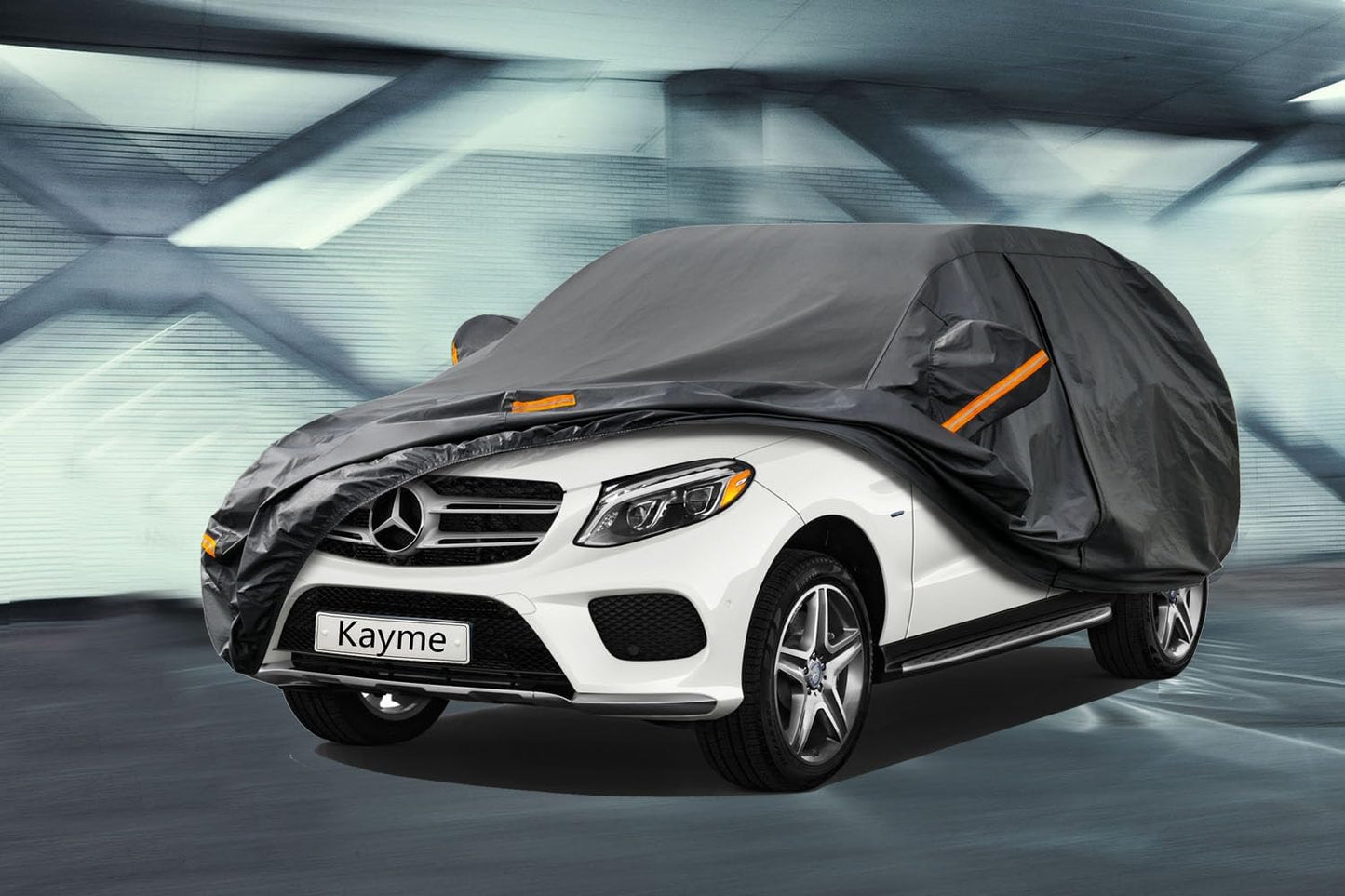 Kayme 7 Layers SUV Car Cover Custom Fit for Mercedes Benz GLE 350 450 (2015-2025) Waterproof All Weather for Automobiles, Outdoor Full Cover Rain Sun UV Protection.
