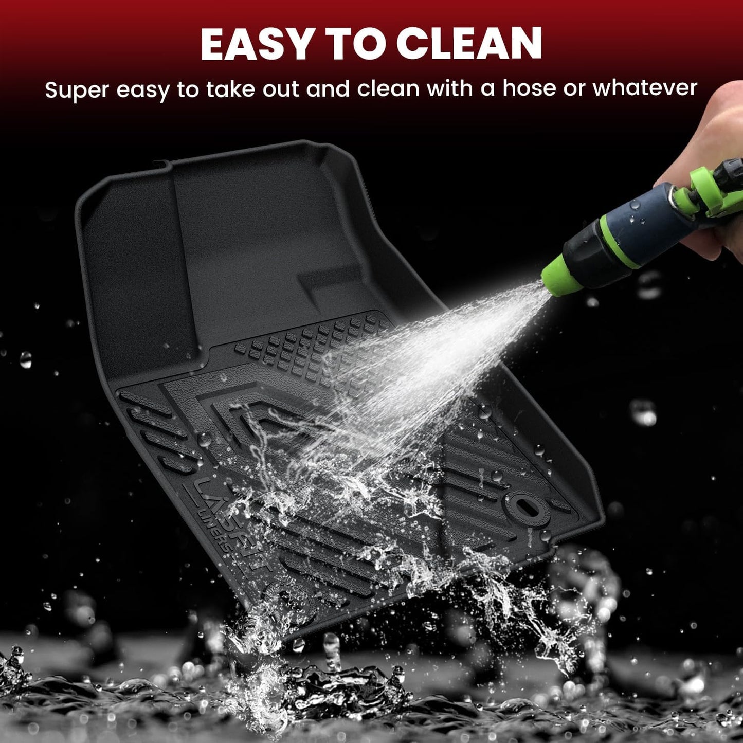 LASFIT Floor Mats&Trunk Mat for Toyota Highlander 2014-2019(Not for Hybrid), All Weather TPE Mats Floor Liner for Highlander LE/Limited/SE/XLE, Black(Not fit 2nd Row Bench Seating).