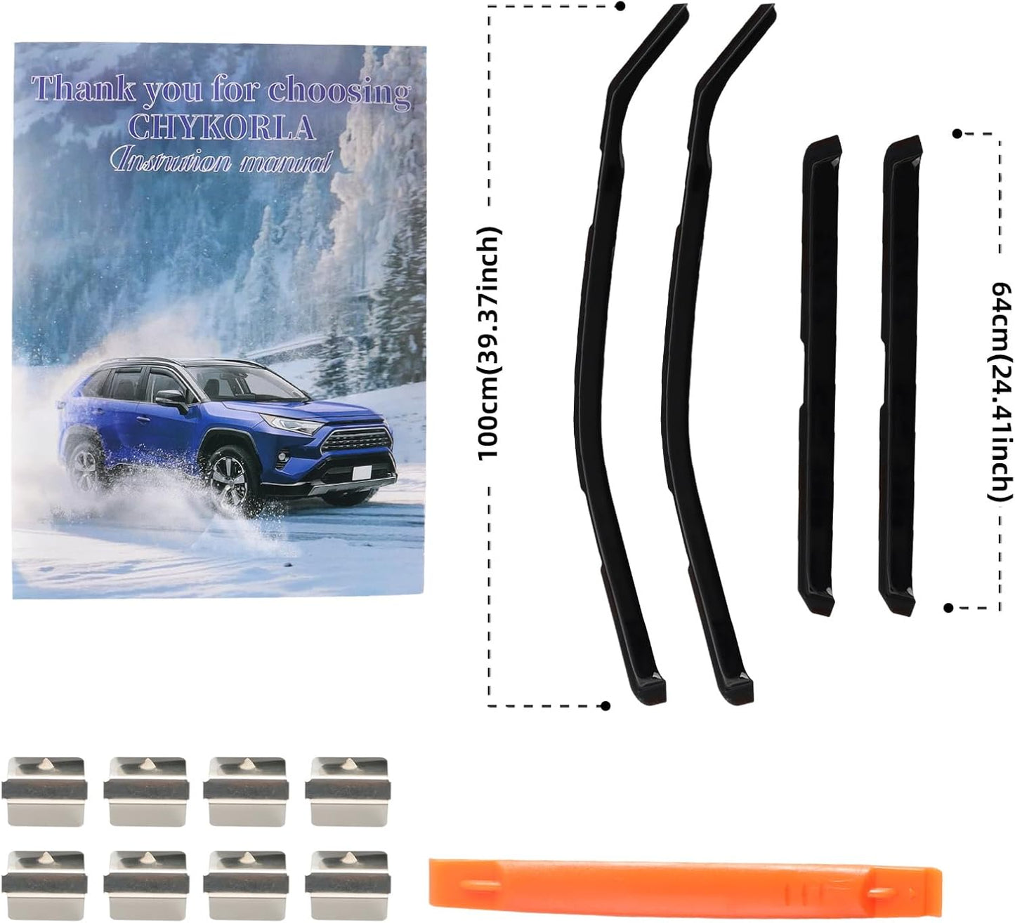 in Channel Rain Guards Fit for Ford Explorer 2011 2012 2013 2014 2015 2016 2017 2018 2019, Durable Vent Window Visors, Smoke Tinted Wind Deflectors, Vent Shade Shield, 4 PCS