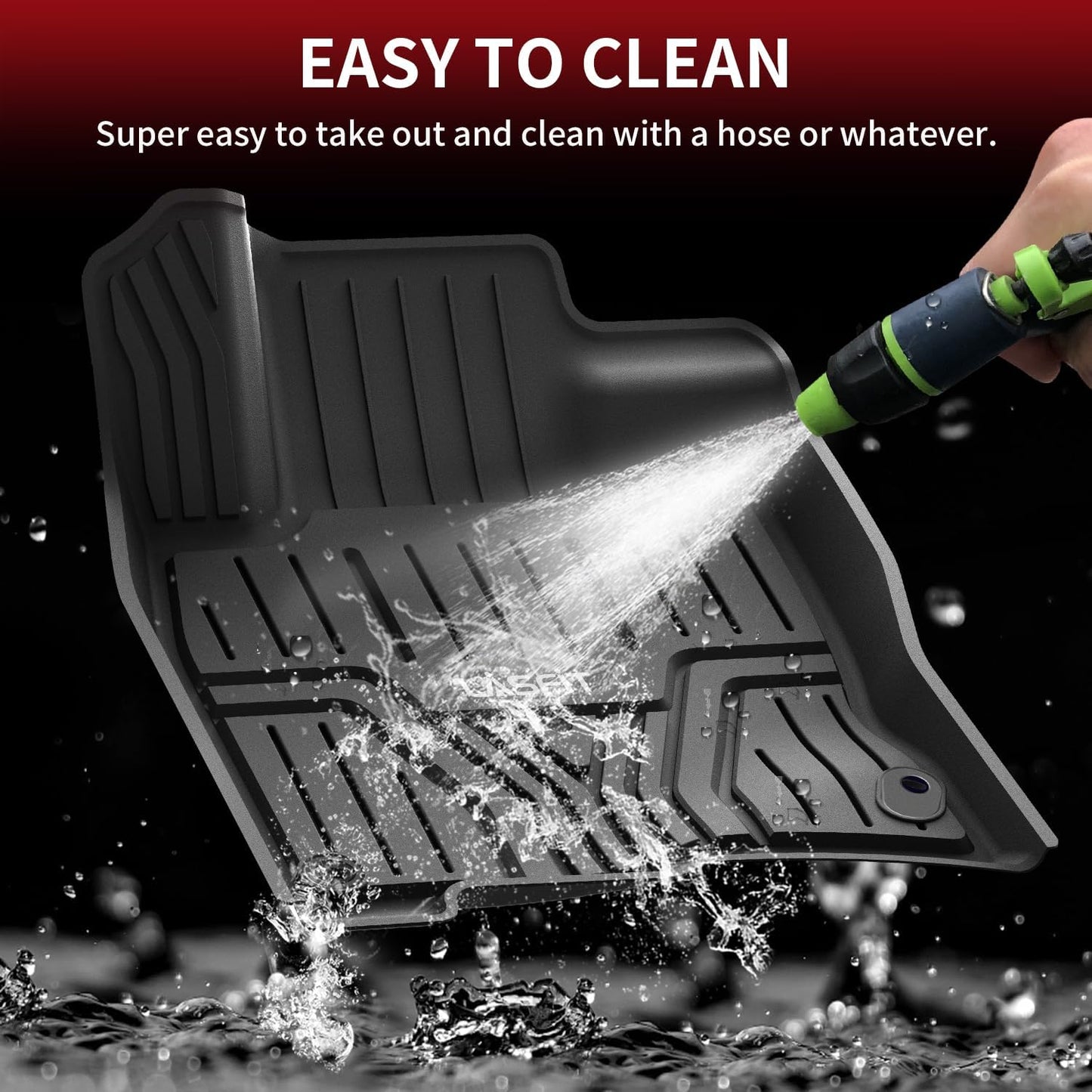 LASFIT Floor Mats for Honda Civic Sedan 2016-2021 & Hatchback 2017-2021 & Coupe 2016-2020, All Weather TPE Custom Fit Floor Liner, 1st & 2nd Row, Black