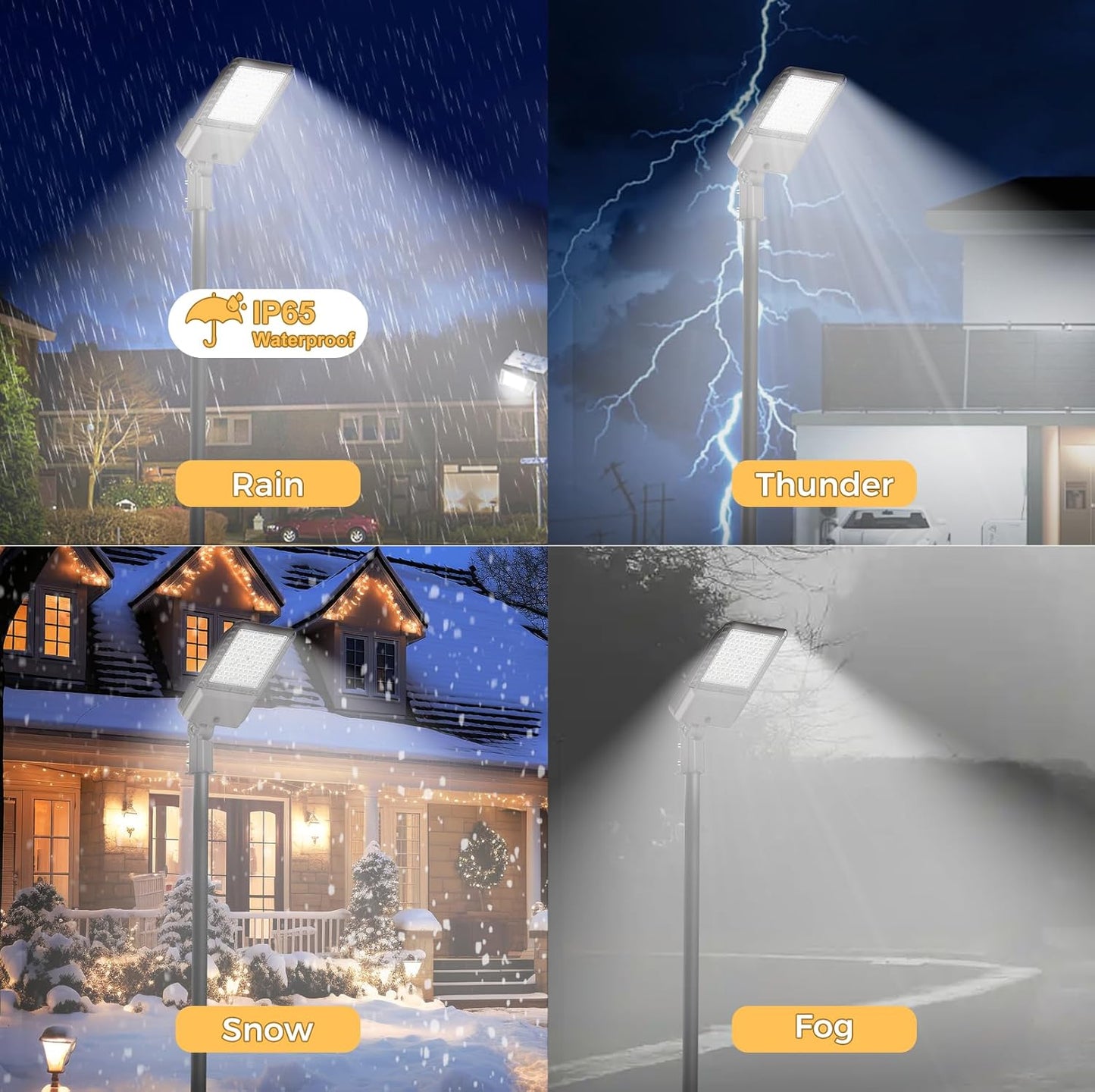 180W LED Parking lot Light Commercial Oudoor Lighting Shoebox Light with Dusk to Dawn Photocell 32400Lm(180LM/W) 6000K IP65 Waterproof 100-277V for Driverway, Parking Lot 9 Pack