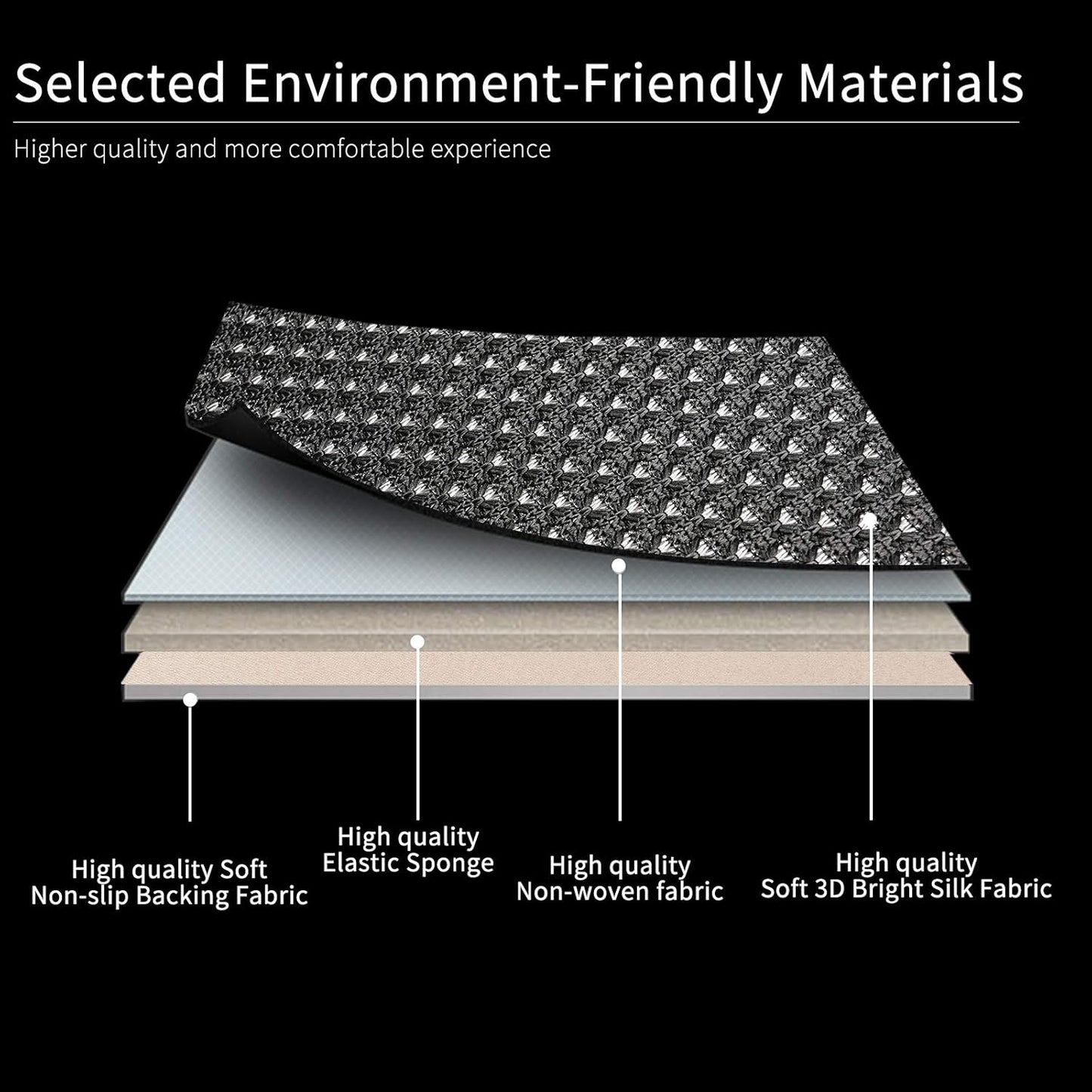 Auto Newer Breathable Universal Four Seasons Car Seat Covers, Luxury Include Front Car Seat Protector and RearCar Seat Cushion,Compatible with 95% Vehicles Fit for Cars Truck SUV (Black,3PCS)