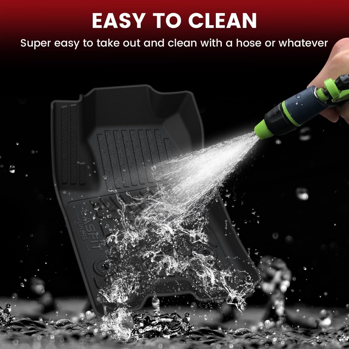 LASFIT Floor Mats & Cargo Liner 2021-2025 & Only 7 Seats (Not for 8/9 Seats) for Chevrolet Chevy Tahoe/GMC Yukon(Only Yukon, Not Fit Yukon XL)/Cadillac Escalade(Only Escalade, Not Fit Escalade ESV)