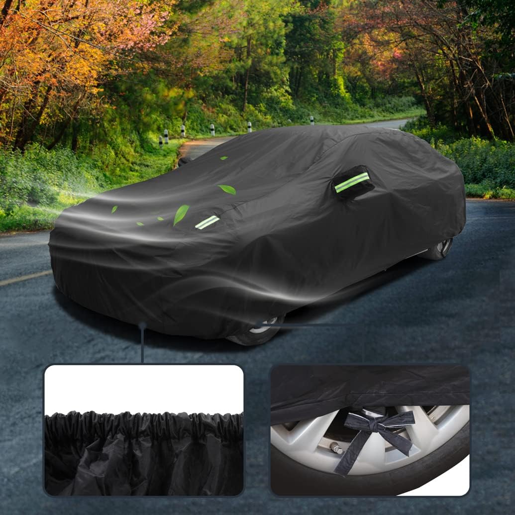 Custom Car Cover Compatible with Mercedes-Benz E-Class 2025-1996 Sedan Coupe Cabriolet E350 E450 E300 E400 E550/AMG E53 E63, Waterproof Cover with Cotton Lining, Outdoor Rain Snow Sun UV Covers