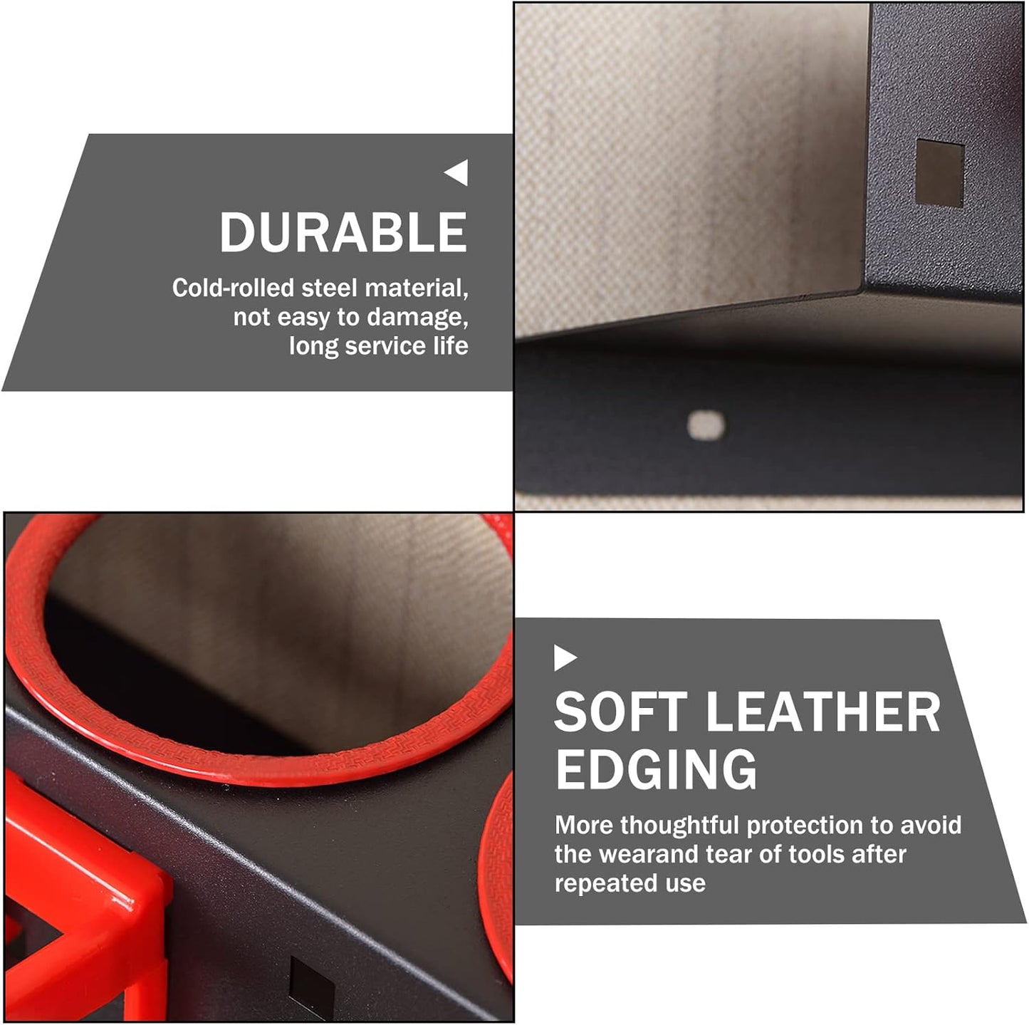 Spray Bottle Holder Wall Mount,Storage Rack 5 Holes,7Hooks Organizer Abrasive Material,Hanging Rail Cleaning Detailing Tools Hanger,Car Beauty Shop Accessory Display Auto