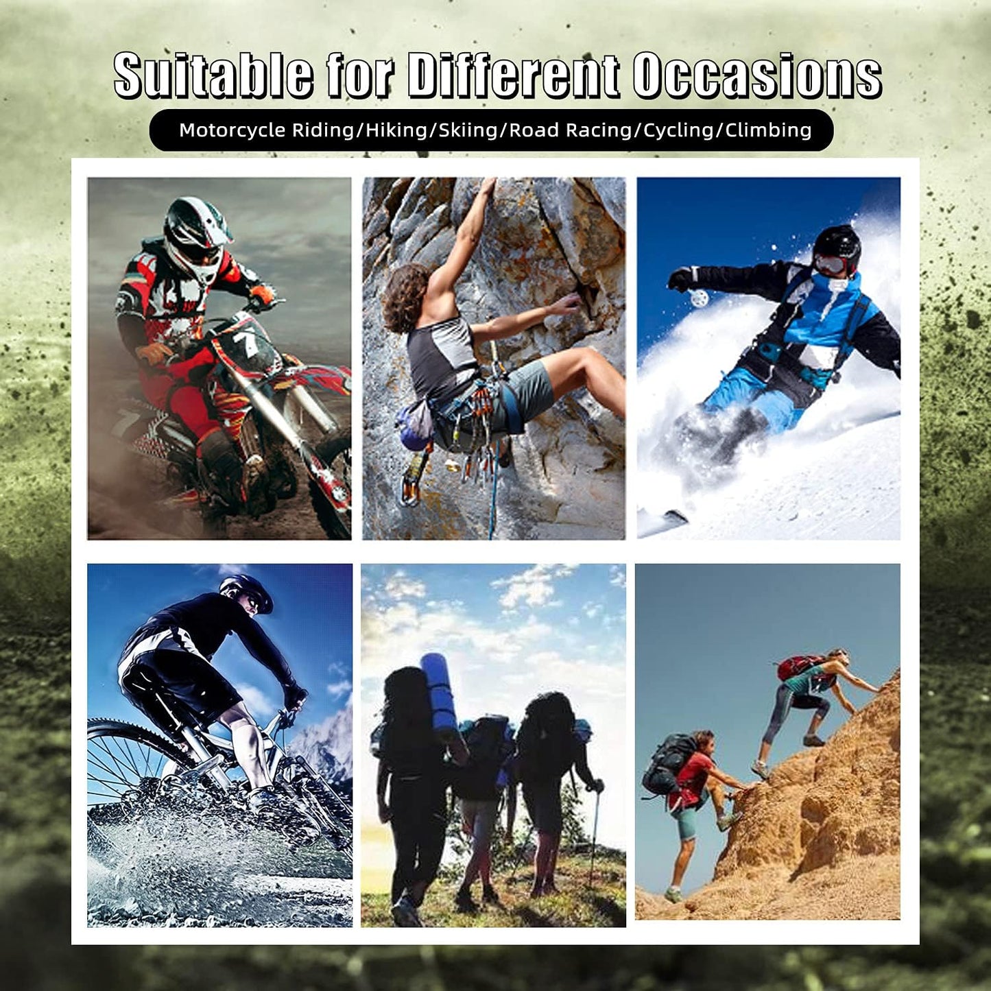 Motorcycle Gloves for Men and Women Full Finger Touchscreen Mountain Dirt Bike Gloves for Powersports BMX ATV MTB Driving Motocross Cycling Gloves(M, Black)