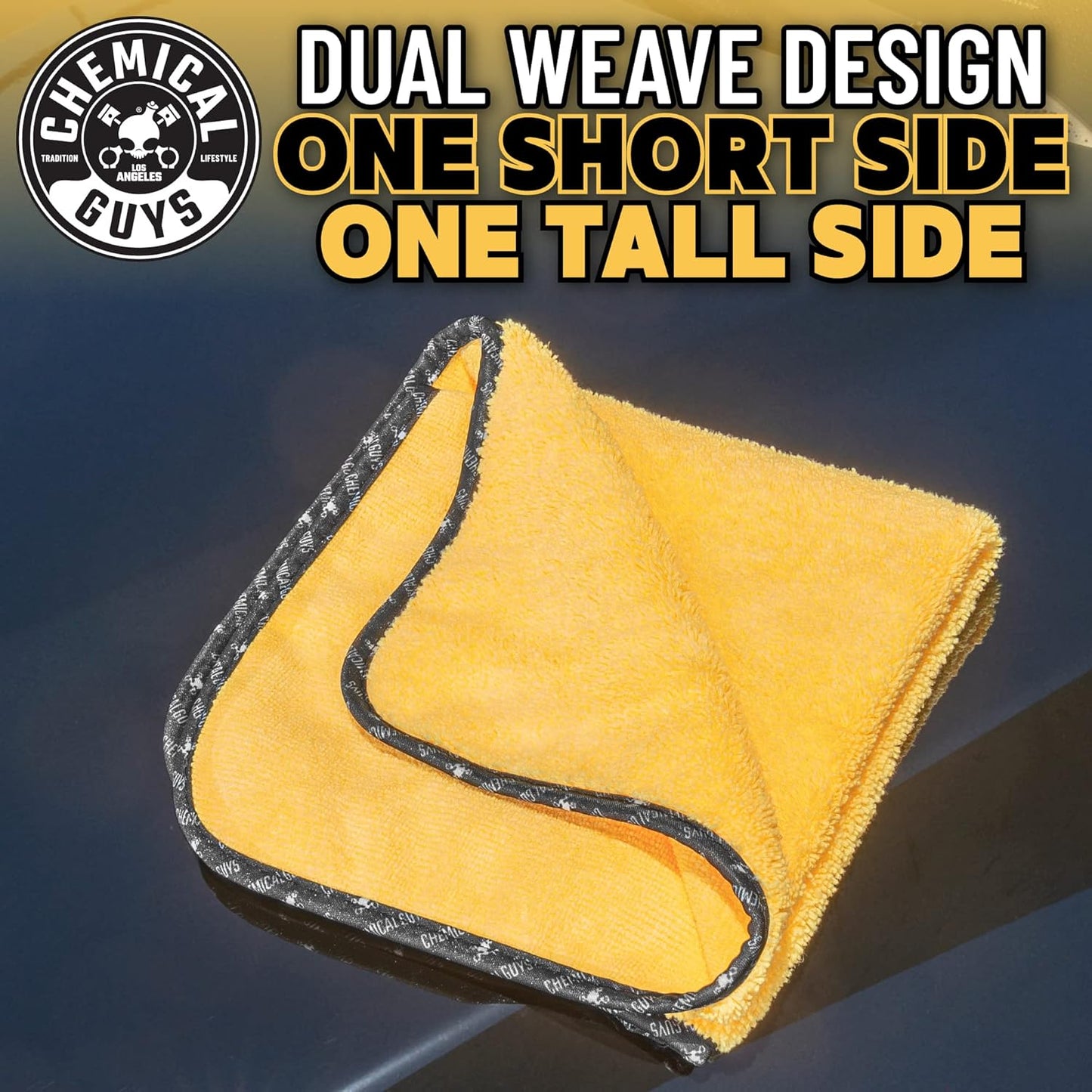 Chemical Guys MIC 506 03 Professional Grade Premium Microfiber Towels, Gold (16 Inch x 16 Inch) (Pack of 3) - Safe for Car Wash, Home Cleaning & Pet Drying Cloths