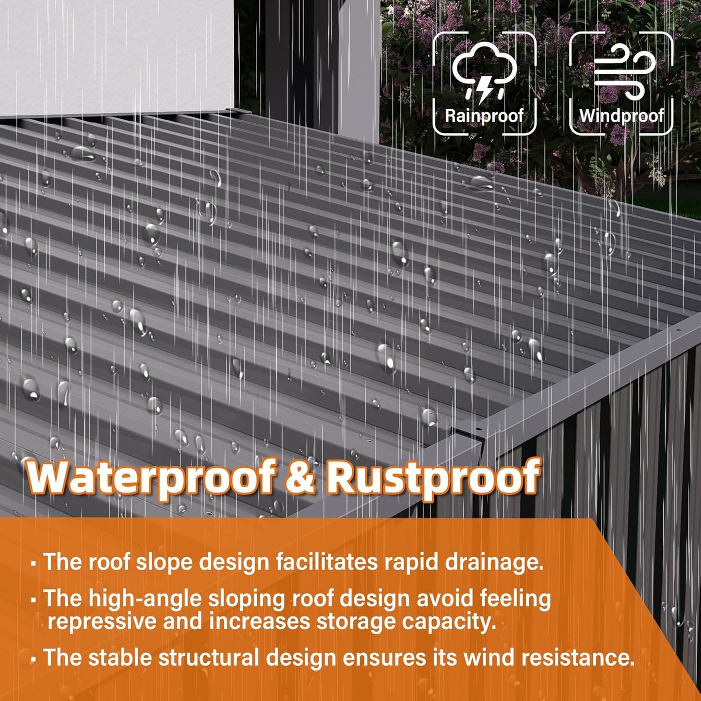 4x9 FT Outdoor Storage Shed,Metal Shed W/Window,Garden Storage Shed W/ 6 Air Vents & 2 Swing Doors,Weatherproof Tool House W/Sloped Roof,for Backyard Patio Lawn,Gray