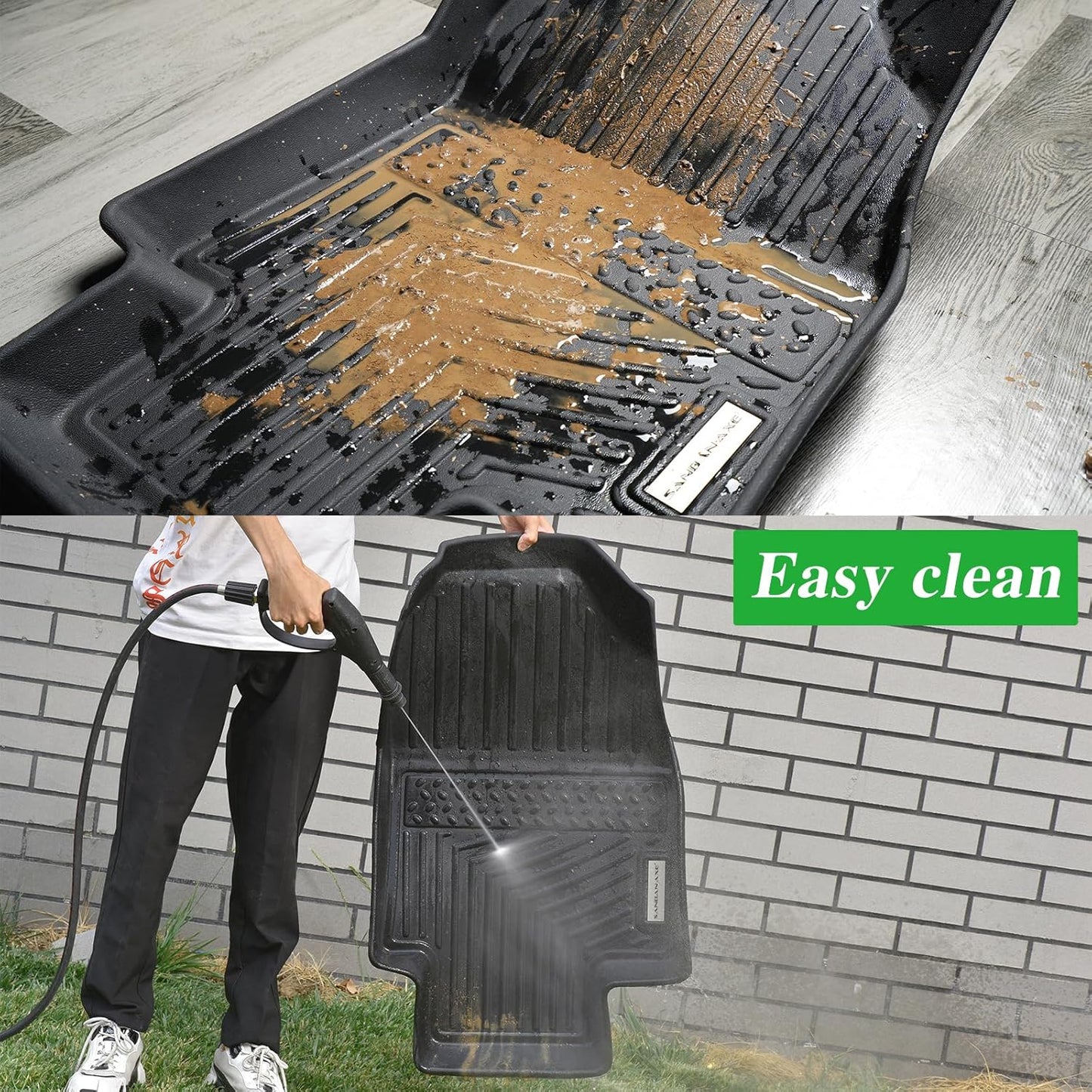 Floor Mats & Trunk Mat for KIA EV9 2024 2025 2026 6-Seats Version-2 Row Bucket Seats(Not Fit for 7-Seats), TPE All Weather Protection 3 Rows Full Set Car Floor Liners with Cargo Line