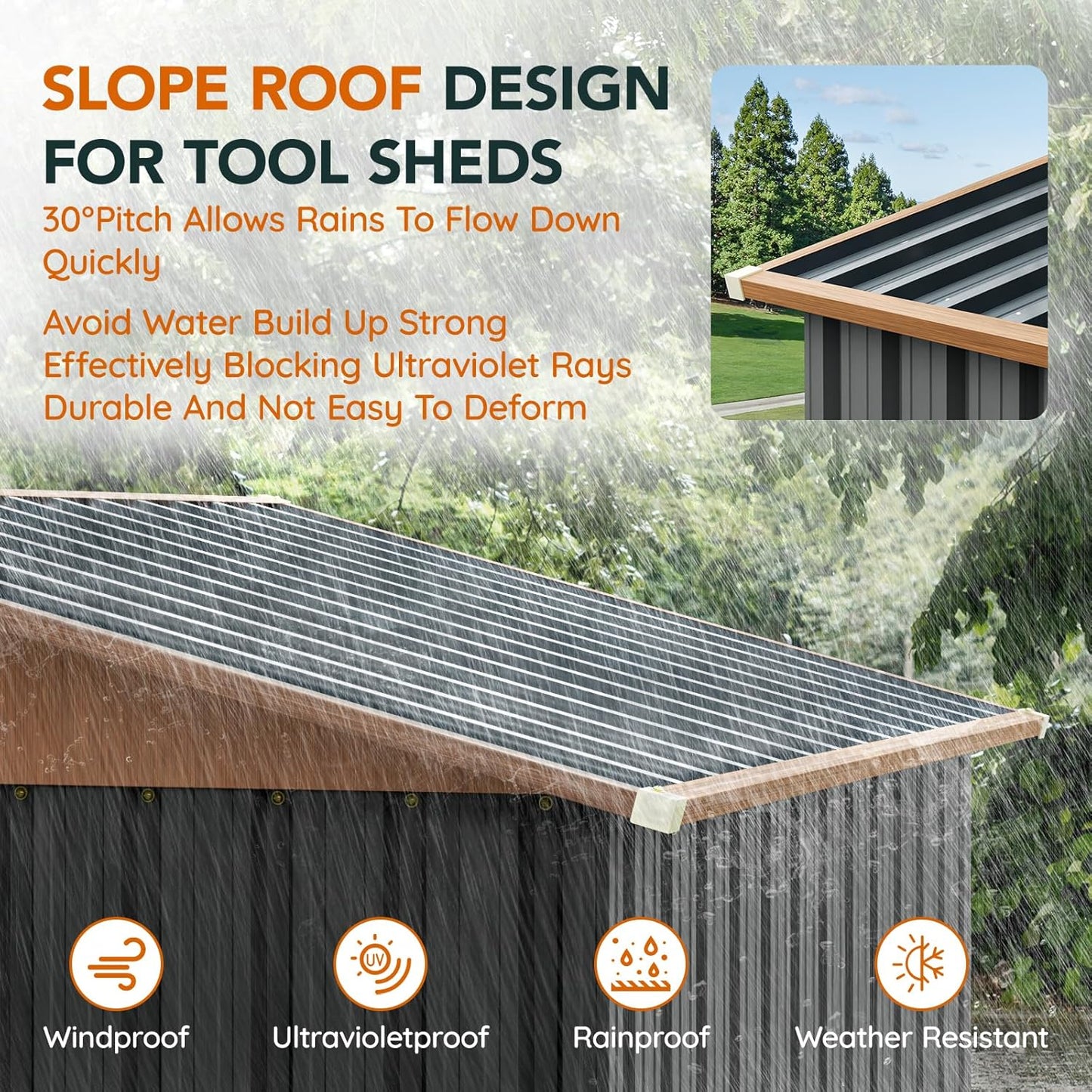 5x3FT Multi-Used Shed & Outdoor Storage Shed with Floor Frame, Lockable Doors, Compact Metal Tool Shed for Garden, Backyard, Patio, Utility, and Various Storage(Matte Gray)