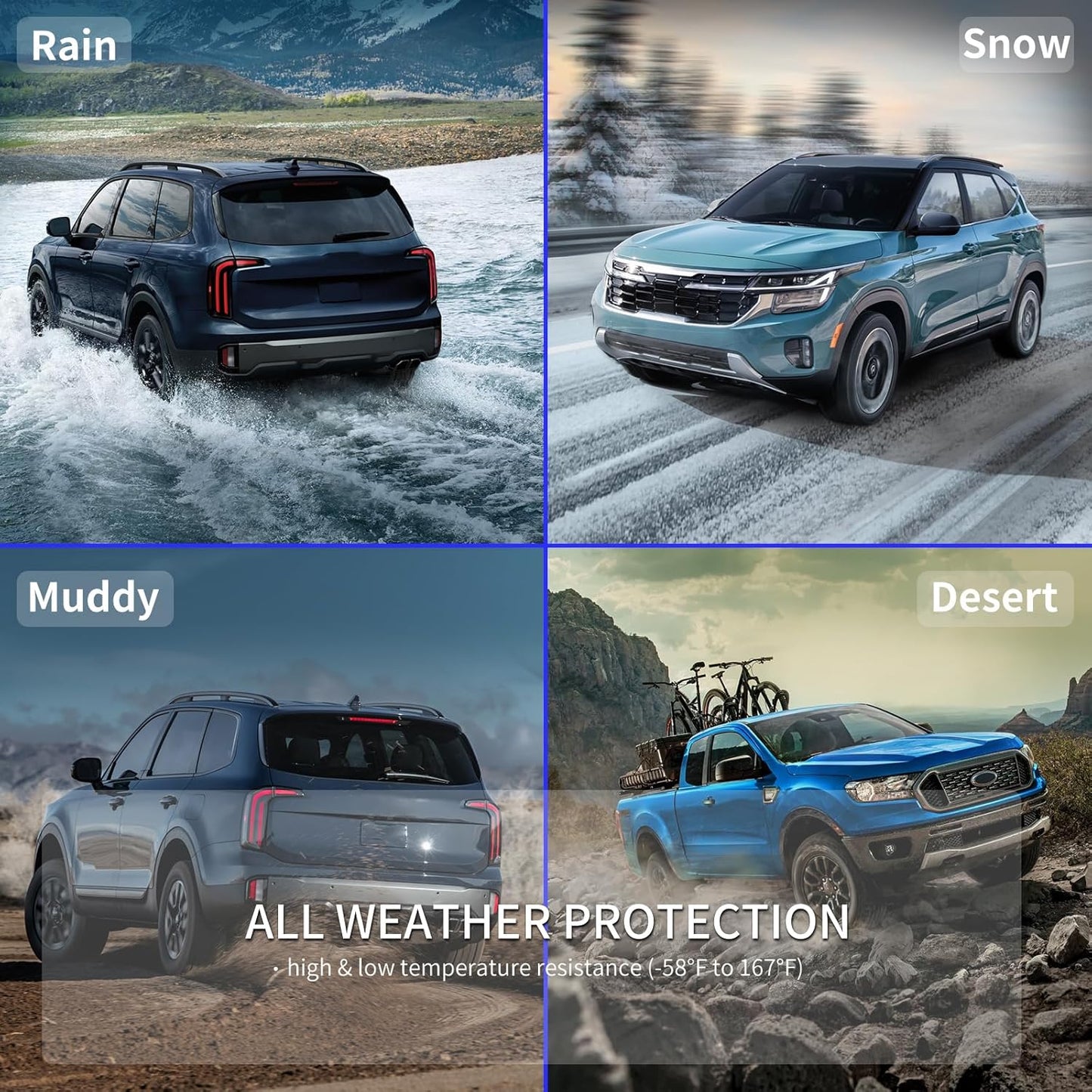 KELCSEECS® Floor Mats & Cargo Liner Custom for 2025 2024 2023 2022 2021 2020 Mazda CX-30 (Only FWD) All Weather Protection Waterproof TPE Floor Liners Front & Rear Row Full Set Accessories Black