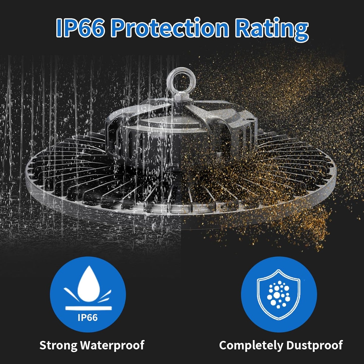 2 Pack UFO LED High Bay Light 200W, 29000 LM, 5000K with 5ft Power Cord, US Plug, Bright LED Shop Light for Basement Commercial Factory Garage Lighting, IP66 Waterproof, AC110-277V, ETL Listded