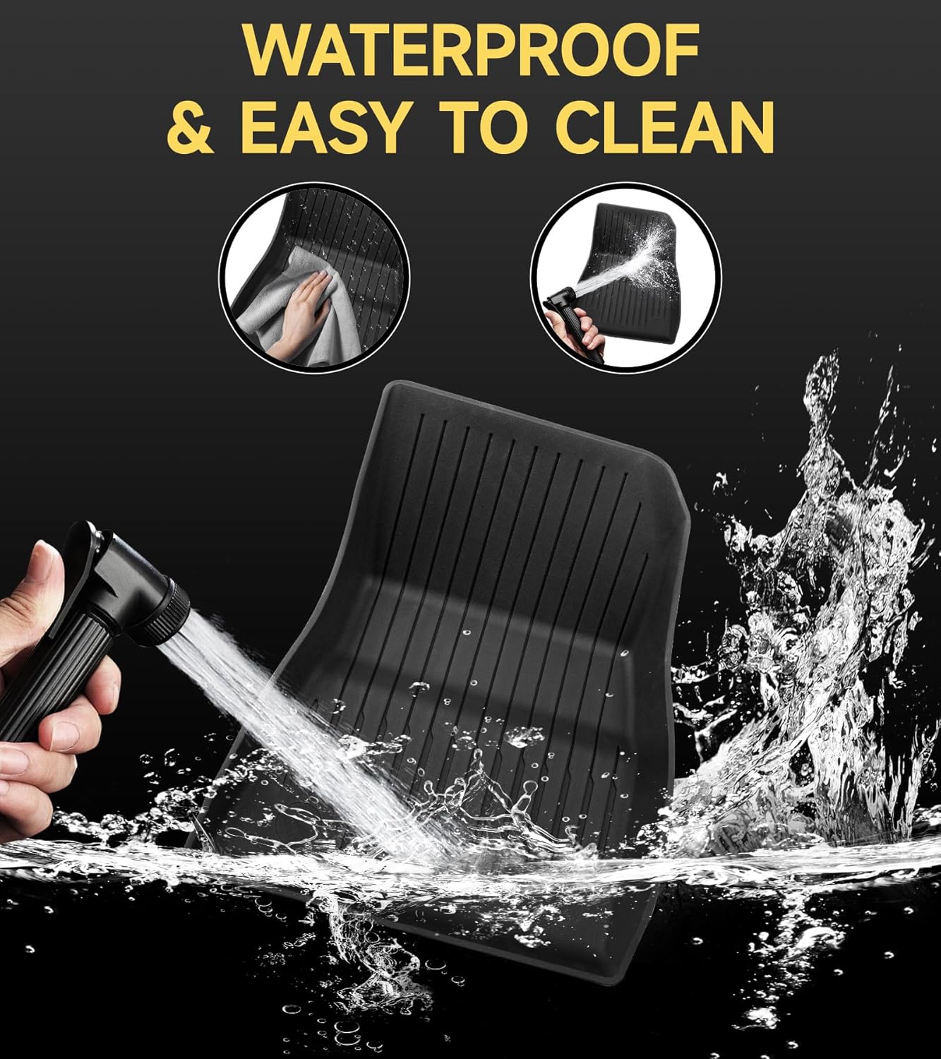 Full Set Floor Mats for New Tesla Model Y 2025 2026 Juniper(Rear with Screen) All Weather Floor Mats(5-seat), Tesla Y Frunk Trunk Mat Rear Cargo Liner,Tesla Model Y Accessories 2026(6 PCS)