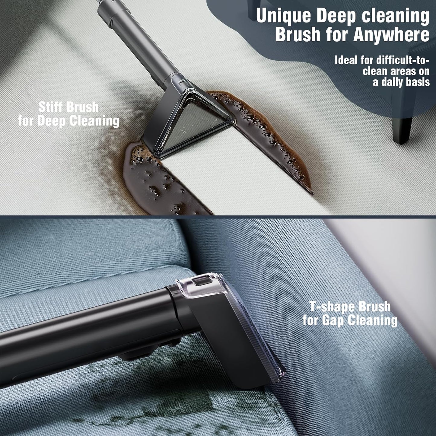 18Kpa Carpet Cleaner Machine, 500W Portable Carpet Spot and Upholstery Cleaner Machine with Handle for Pet Stains, Sofa, Car Seat, Furniture