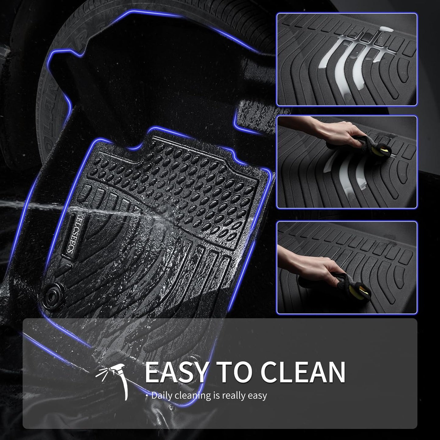 KELCSEECS Floor Mats & Cargo Liner for 2021 2022 2023 Hyundai Santa Fe Hybrid/2022 2023 Hyundai Santa Fe Plug-in Hybrid(PHEV) Car Mats All Weather Floor Liners Santa Fe Hybrid Floor Mats Trunk Mat