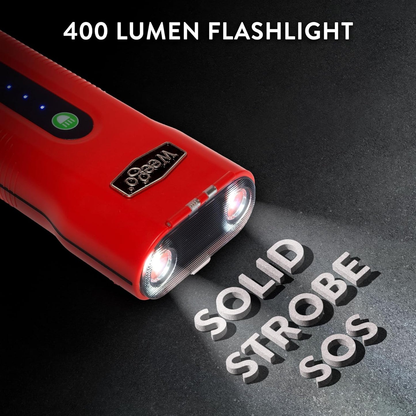 Weego N70 12V Portable Jump Starter, 2500 Peak Amp / 700 Cranking Amp, Patented Jumper Cables with Battery Pack, All Gas & 5L Diesel Engines (N70)