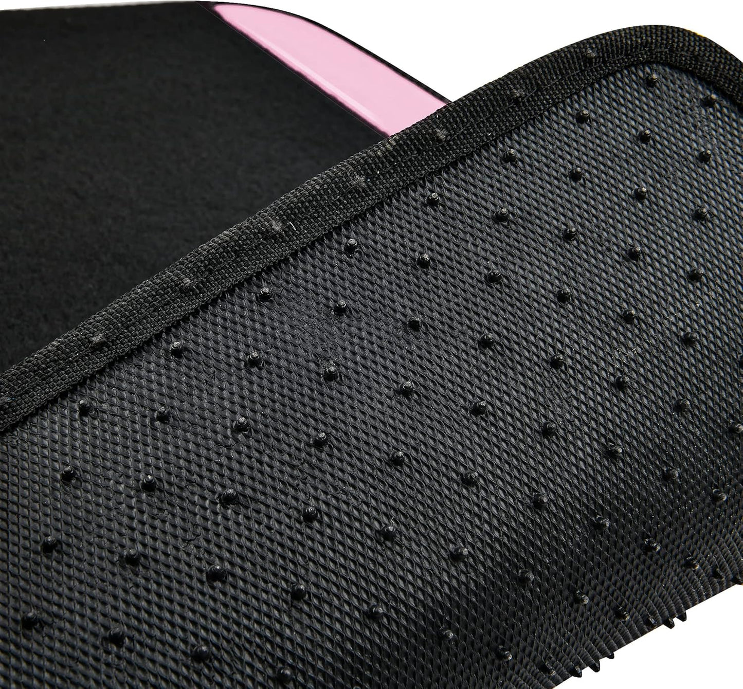 CAR PASS Jelly Waterproof Universal Fit Car Floor Mats, Girly Car Carpet Mats with Anti-Slip Nibbs Backing & Driver Heel Pad Fit for SUV, Vans, sedans, Cute car mats of 4pcs for Women (Pink)