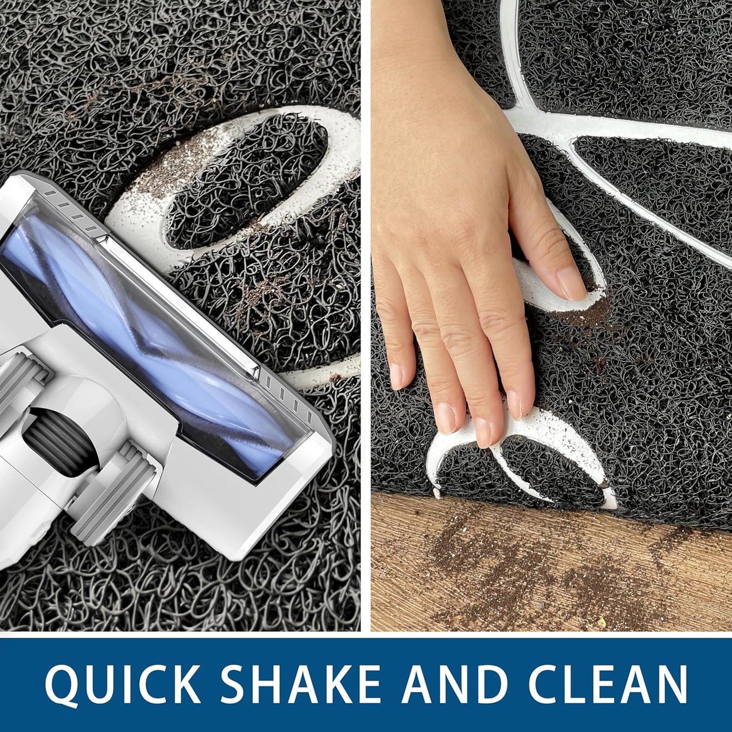 EARTHALL Door Mat 3-Pack Outside Inside Hello Doormat 30"x17.5" Durable Floor Mat Non Slip Rug Ultra Absorb Mud Easy Clean Front Doormat for Garage, Entryway, Patio, High Traffic Areas, Black