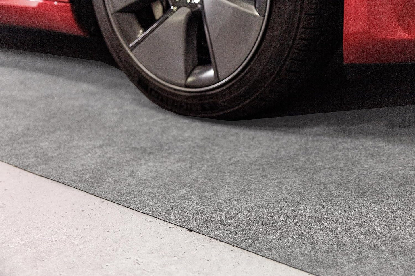G-Floor Drip & Dry Absorbent (7'6" x 17', Grey) Floor Mat with Waterproof Vinyl Backing for Protecting Your Garage Floor - Just Unroll to Install!