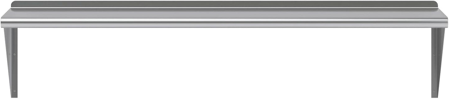 AmGood 16 in. x 60 in. Stainless Steel Wal Mount Shelf. Commercial/Home. Kitchen, Restaurant, Garage, Laundry, Utility Room. NSF