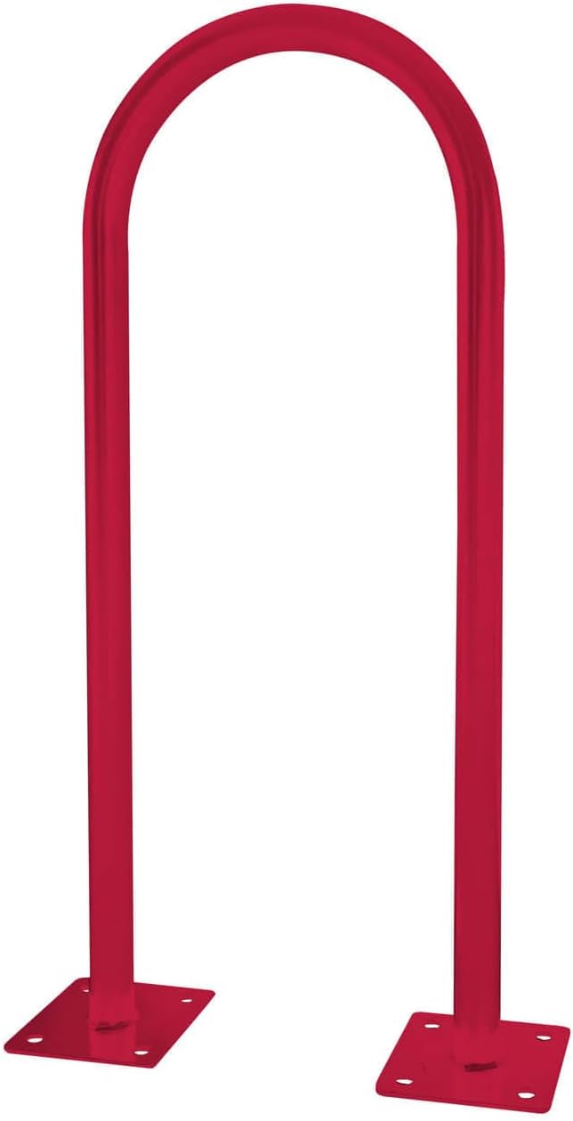 Sandbaggy U Shaped Bike Rack - Outdoor, Commercial - Galvanized Steel - Surface/Ground Mounted (5, Red)