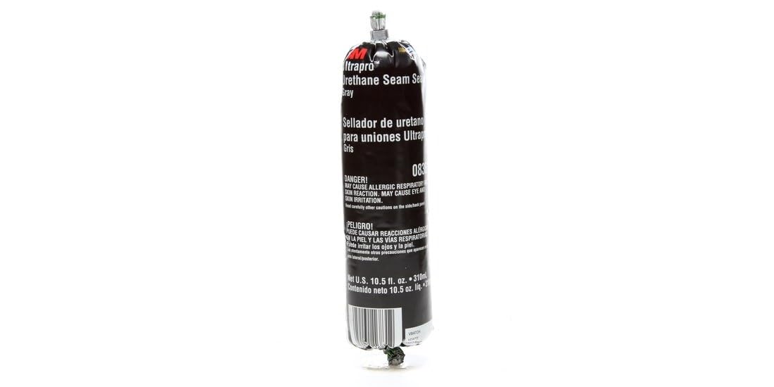 3M Urethane Seam Sealer, 08361, Gray Color, High Solids, Permanently Flexible, 310 mL/10.5 fl oz Foil Pack