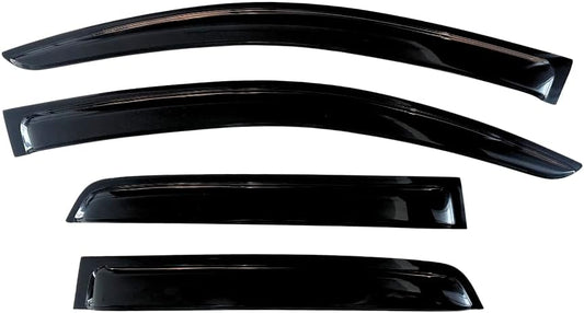 KPY Window Visor Compatible with Toyota Camry 2007-2011, 4PC Rain Guard Side Window Vent Deflectors Tape-On Mugen Style, 2007 2008 2009 2010 2011