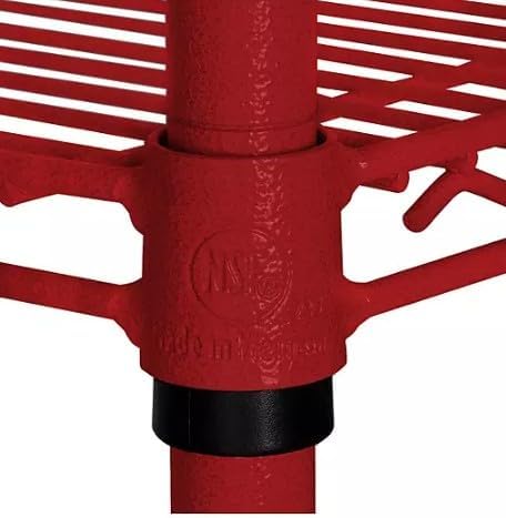 Generic Organize in Style with The Members Mark 6-Tier NSF Heavy Duty Wire Shelving, 47.75"" W x 18"" D x 75.5"" H (Red, 1 PACK)