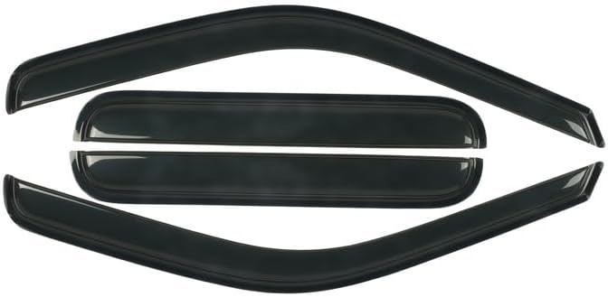 4 PCS Rain Guards Fit for 1999-2016 Ford F250 F350 F450 F550 SuperCrew Super Duty Truck (4 Full Doors), Outside Mount Side Window Visors Deflector, Smoke Tinted Vent Visors Shade