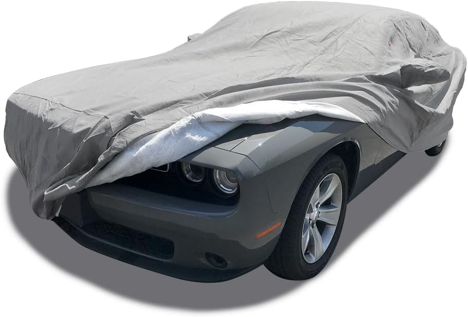 CarsCover Custom Fits for Dodge Challenger Car Cover 5 Layer Ultrashield Gray Covers (R/T, SRT, T/A, SXT, Hellcat)