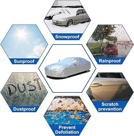 KouKou Oxford Waterproof SUV Car Cover Suitable for Mercedes Benz GLA200 GLA250 GLA35 45 from 2013 to 2025, Windproof All Weather Waterproof Outdoor Cover Sun Rain UV Dust Snow Protection.