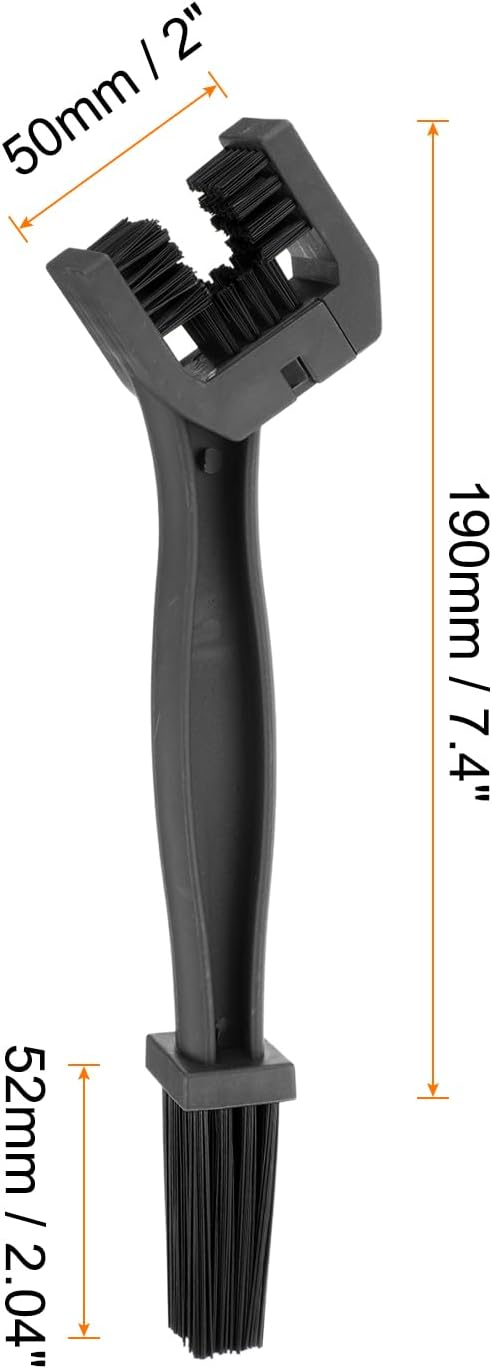 HARFINGTON Bicycle Chain Cleaning Tool Brush Motorcycle Chain Brush Crankset Brush Bike Clean Brush Kit for Gears Maintenance Cleaning Tools, Black